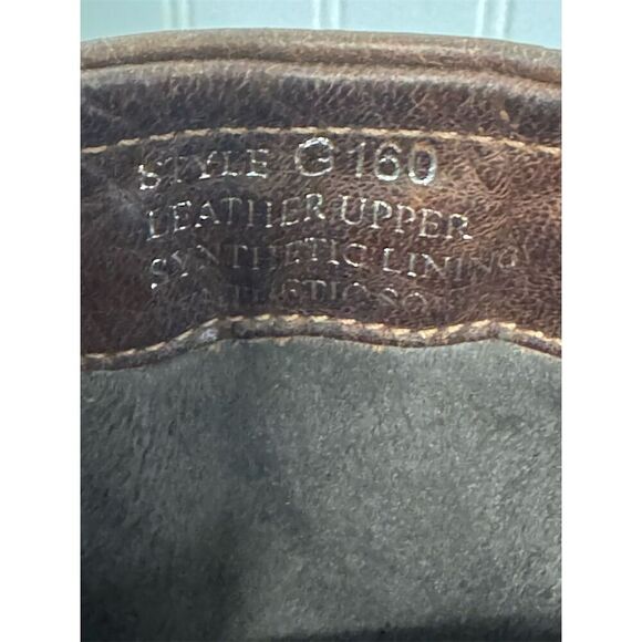 Fabianelli Italian Leather Harness Moto Boots Brown 38 US 7.5 8 Western Zip VTG - Picture 7 of 7